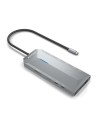 AISENS USB-C Dock 12 En 1, USB-C A 2xHDMI, 1xRJ45, 3xUSB-A, 2xUSB-C, 1xUSB-C PD, 1xAudio, 1xSD, 1xMicro SD, Gris, 30cm