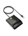 AISENS Lector de Tarjeta Inteligente DNI USB-C, Negro