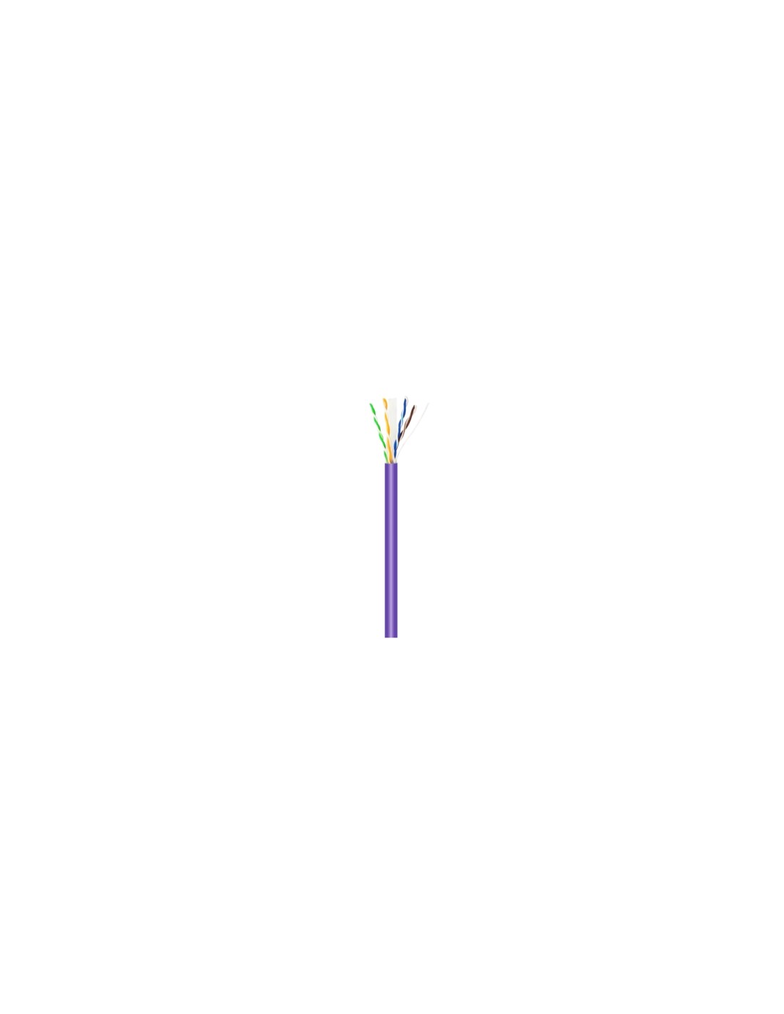 AISENS Cable de Red RJ45 LSZH Cat.6 UTP Rigido AWG23 CCA (Aleacion), Violeta, 305M