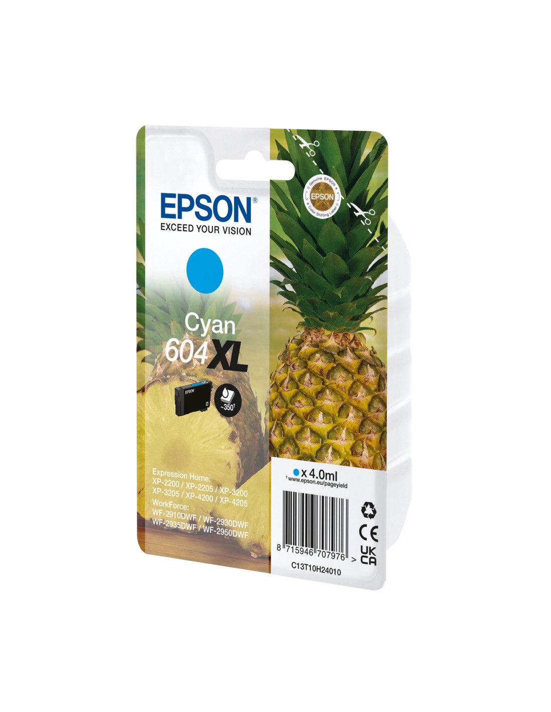 Epson 604XL cartucho de tinta 1 pieza(s) Original Alto rendimiento (XL) Cian