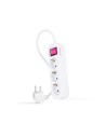 Nanocable Regleta de Enchufes con 3 Tomas con Interruptor, 1.4 m, Blanco