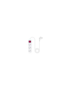 Nanocable Regleta de Enchufes con 3 Tomas con Interruptor, 1.4 m, 2