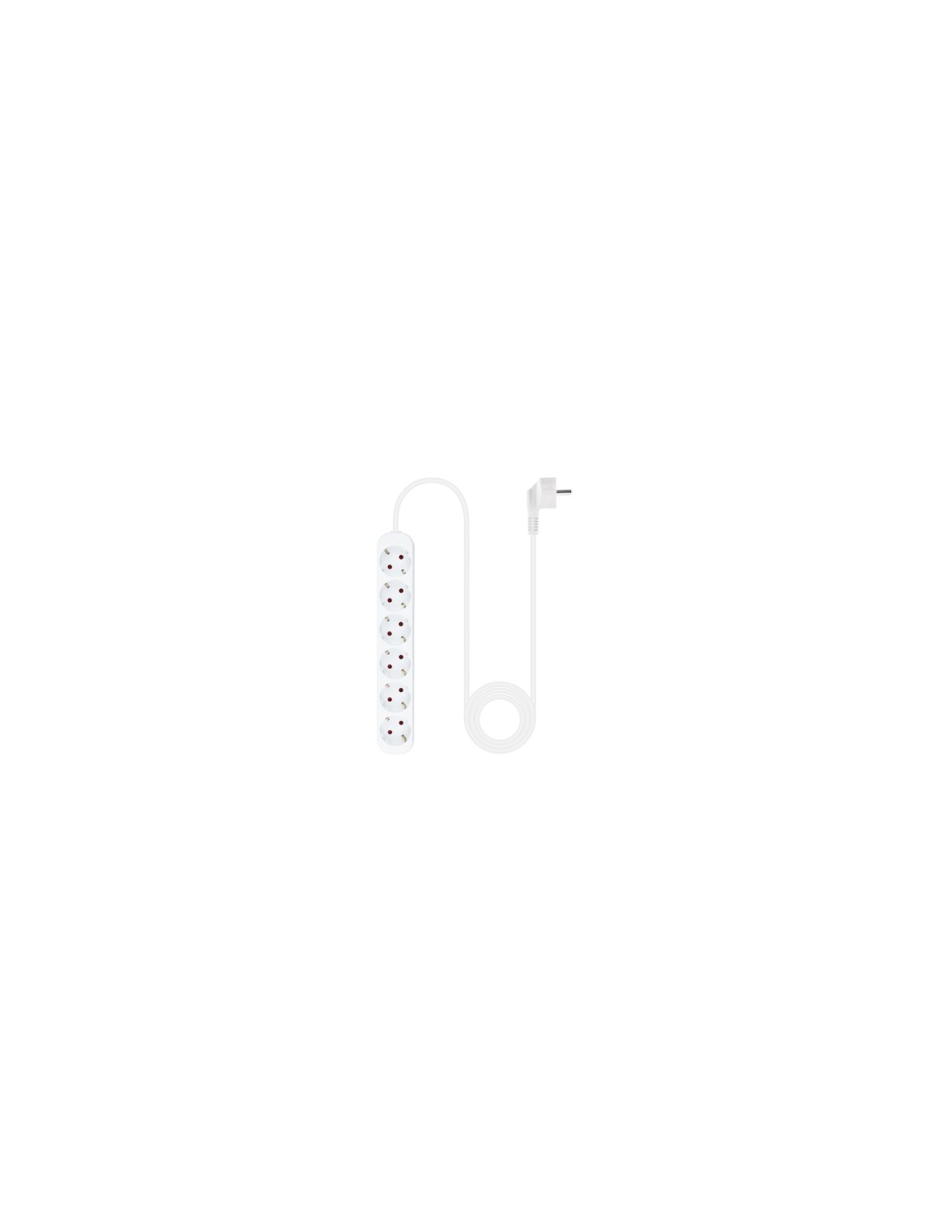 Nanocable Regleta de Enchufes con 6 Tomas, 1.4 m, Blanco