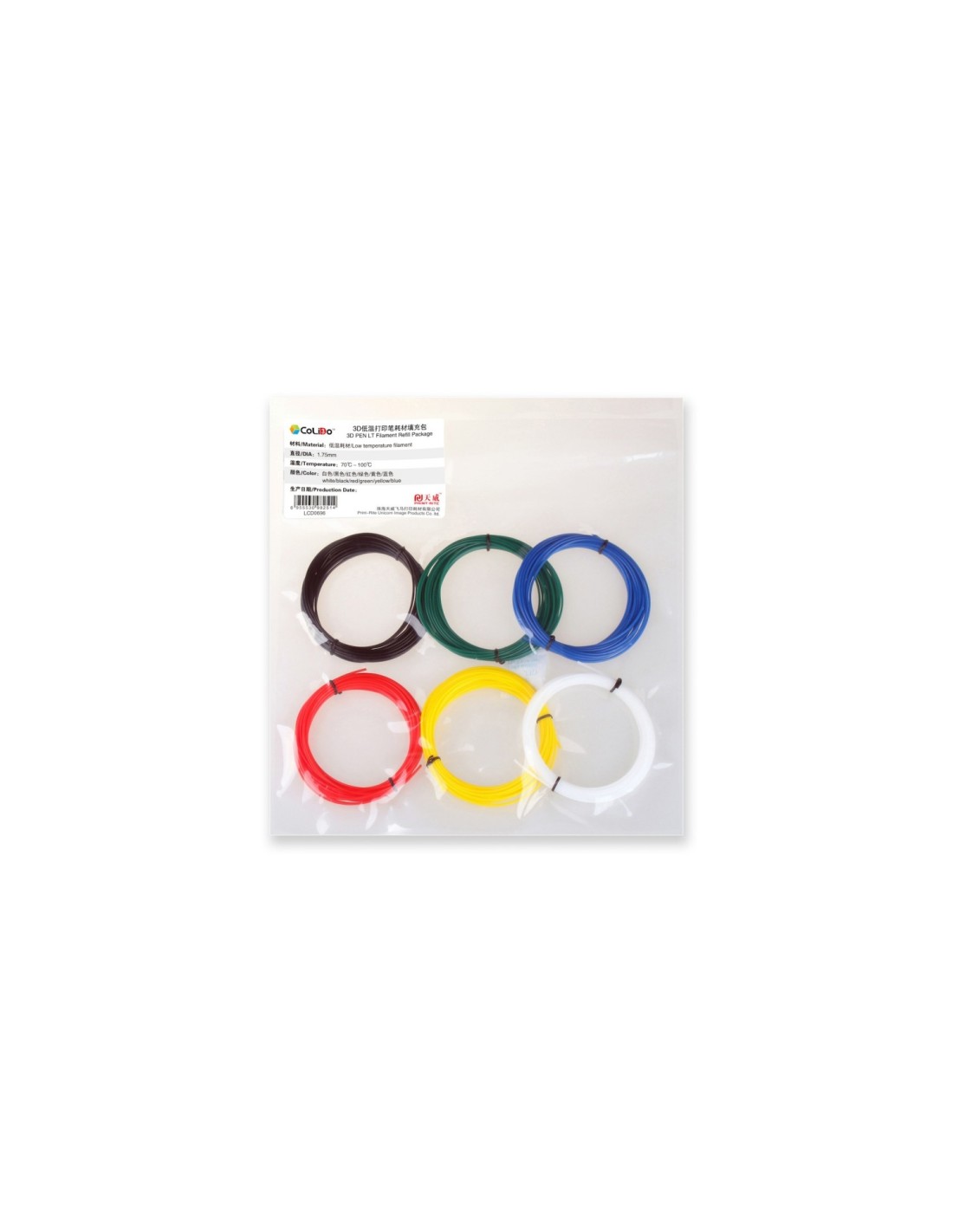 CoLiDo COL3D-LCD0696 material de impresión 3d Negro, Azul, Verde, Rojo, Blanco, Amarillo