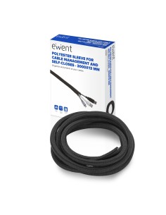 Ewent EW1559 organizador de cables Universal Pasacables Negro 1