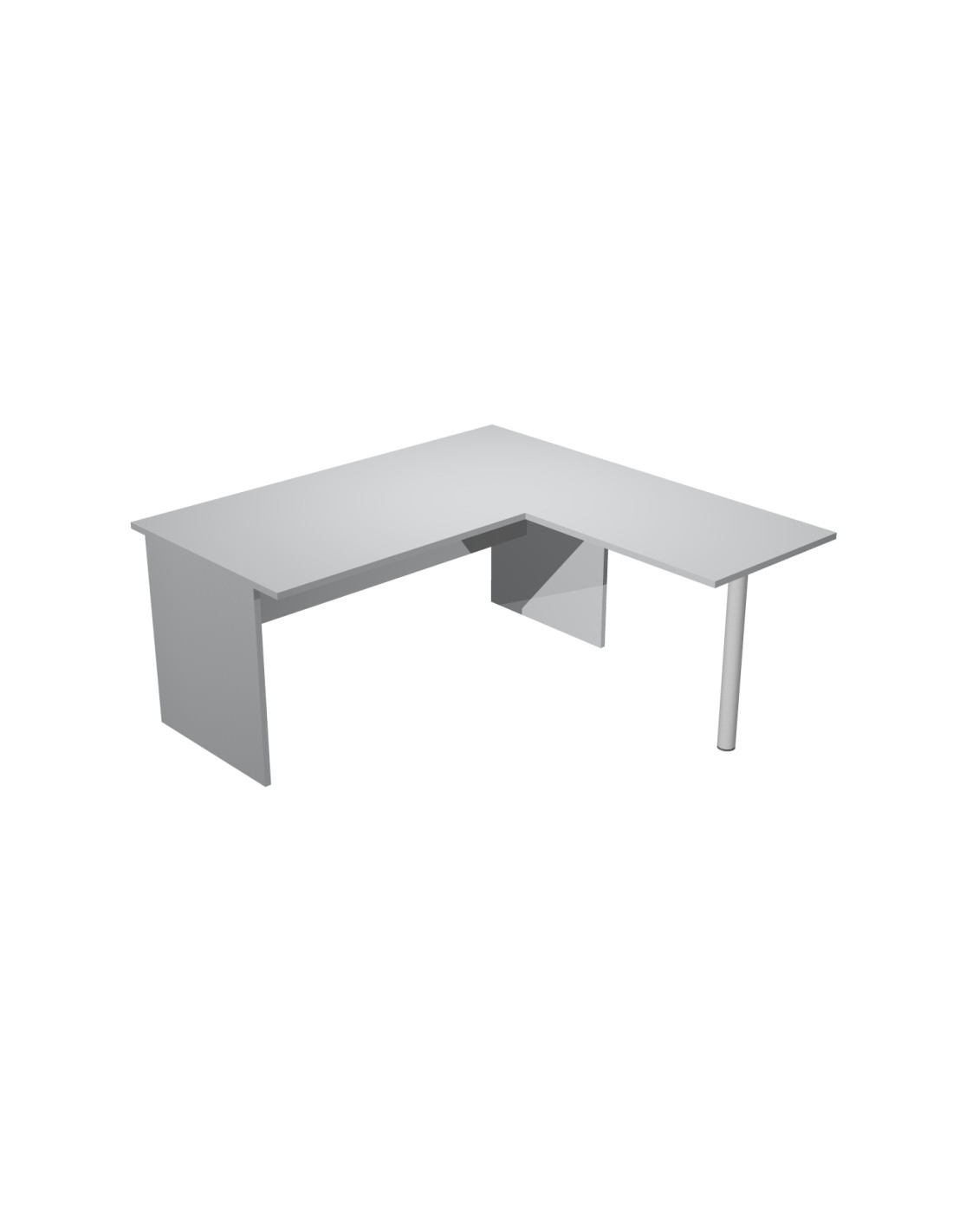 Mesa Presto ArtExport pata panel 160 gris ala lateral  79x60