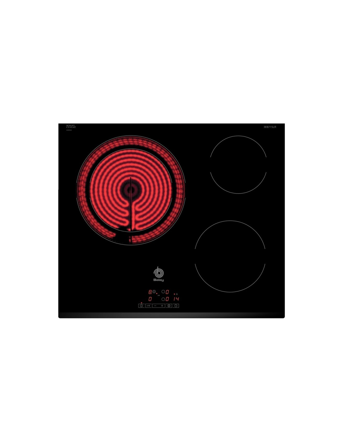 Balay 3EB715LR hobs Negro Integrado Cerámico 3 zona(s)
