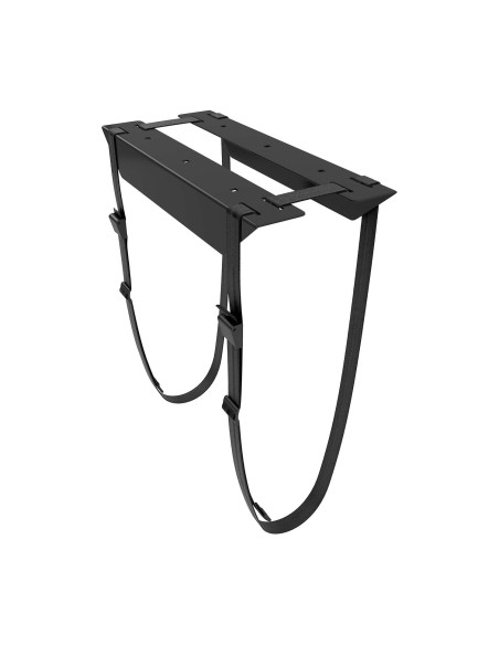 AISENS Soporte para CPU Debajo de Escritorio con Correa, Negro