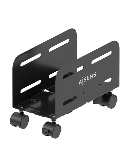 AISENS Soporte Metálico Ajustable de Suelo para CPU, Negro