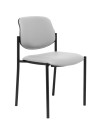 Piqueras y Crespo Silla fija Styl similpiel gris chasis negro