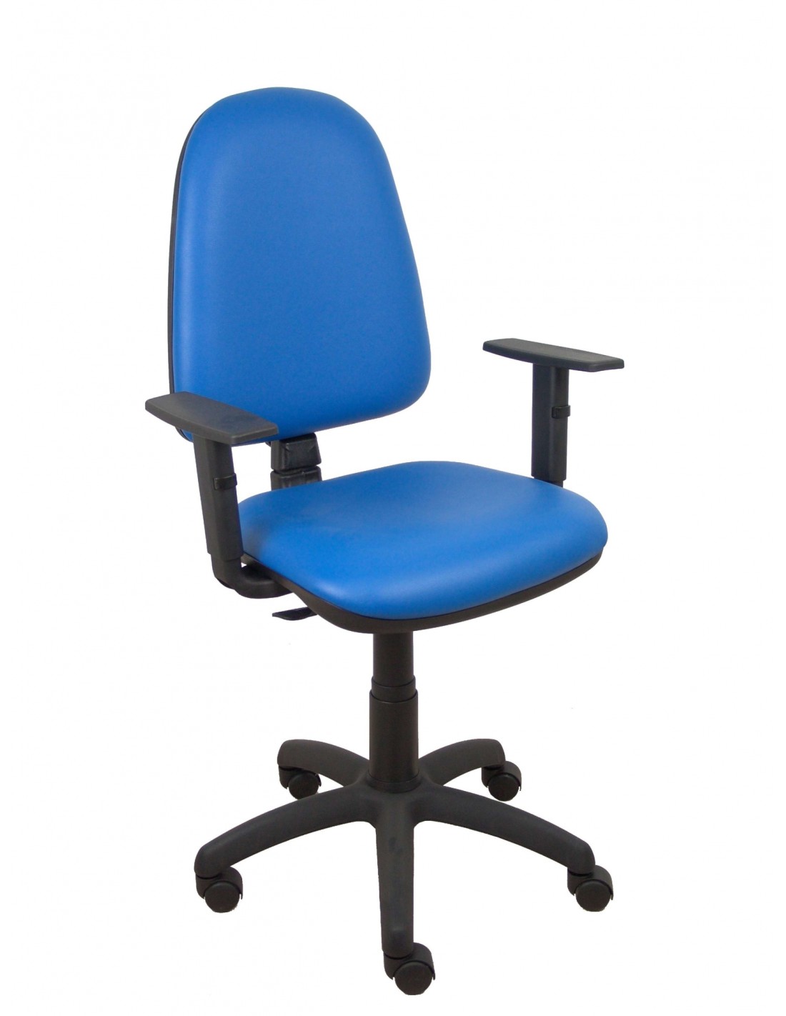 Piqueras y Crespo Silla Ayna similpiel azul brazos regulables