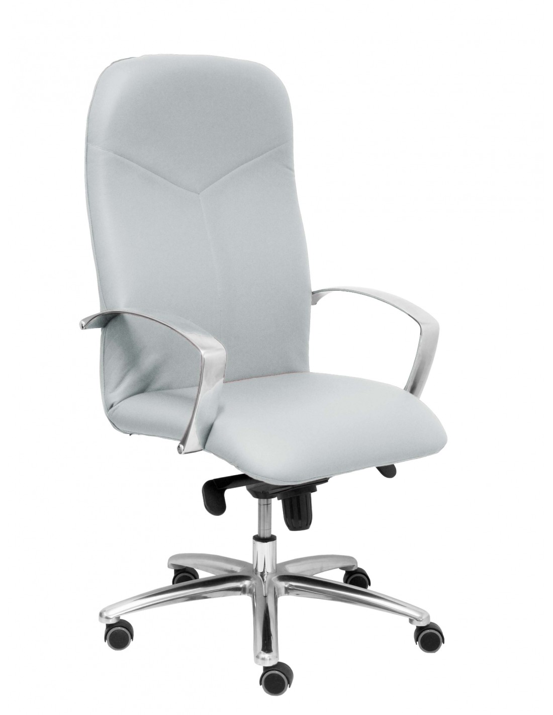 Piqueras y Crespo Sillon Caudete similpiel gris claro