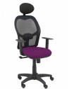 Piqueras y Crespo Silla Alocén malla negra asiento bali morado brazos regulables cabecero fijo