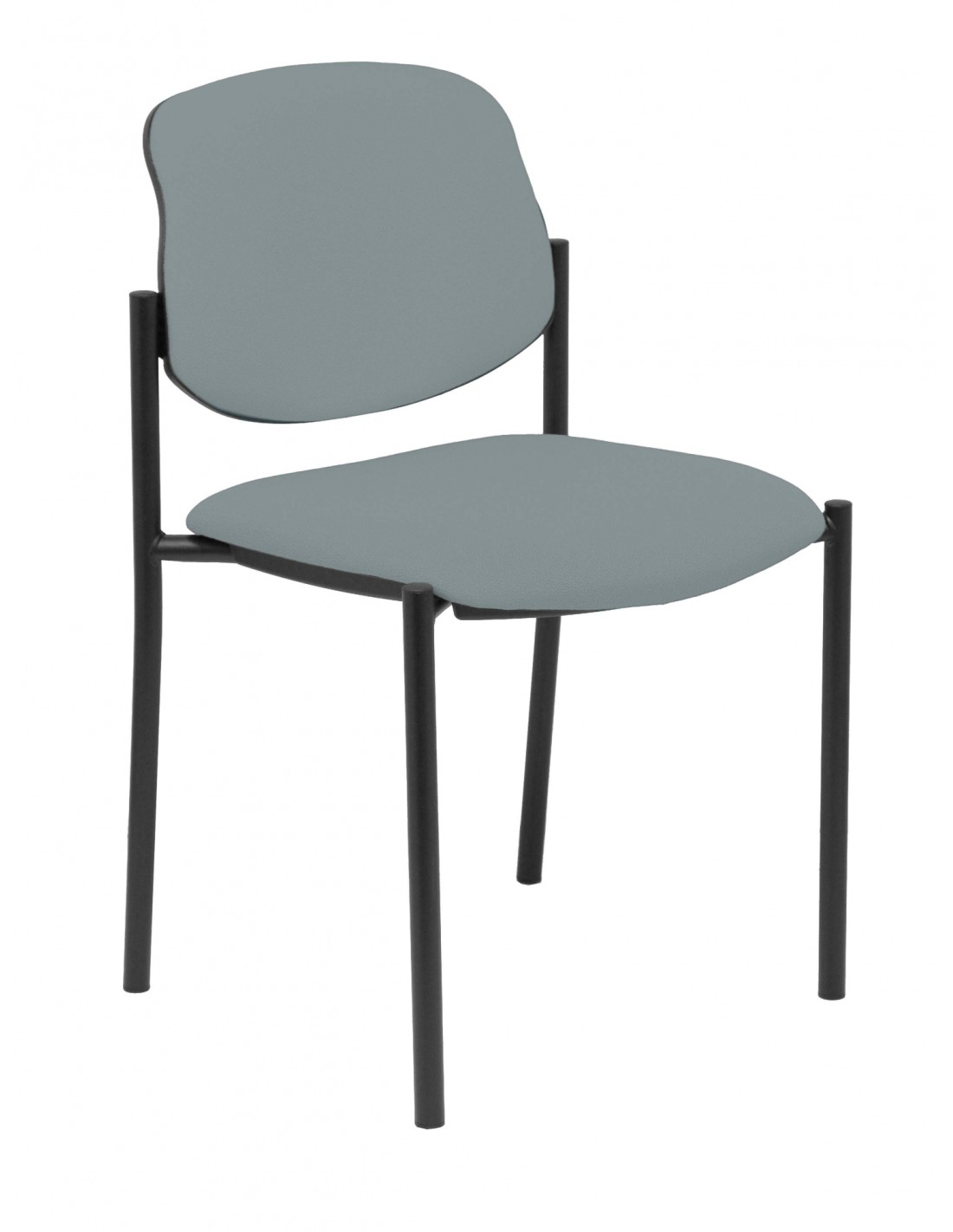 Piqueras y Crespo Silla fija Styl bali gris chasis negro