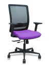 Piqueras y Crespo Silla Haches traslack malla negra asiento bali lila brazos 2D ruedas 65mm