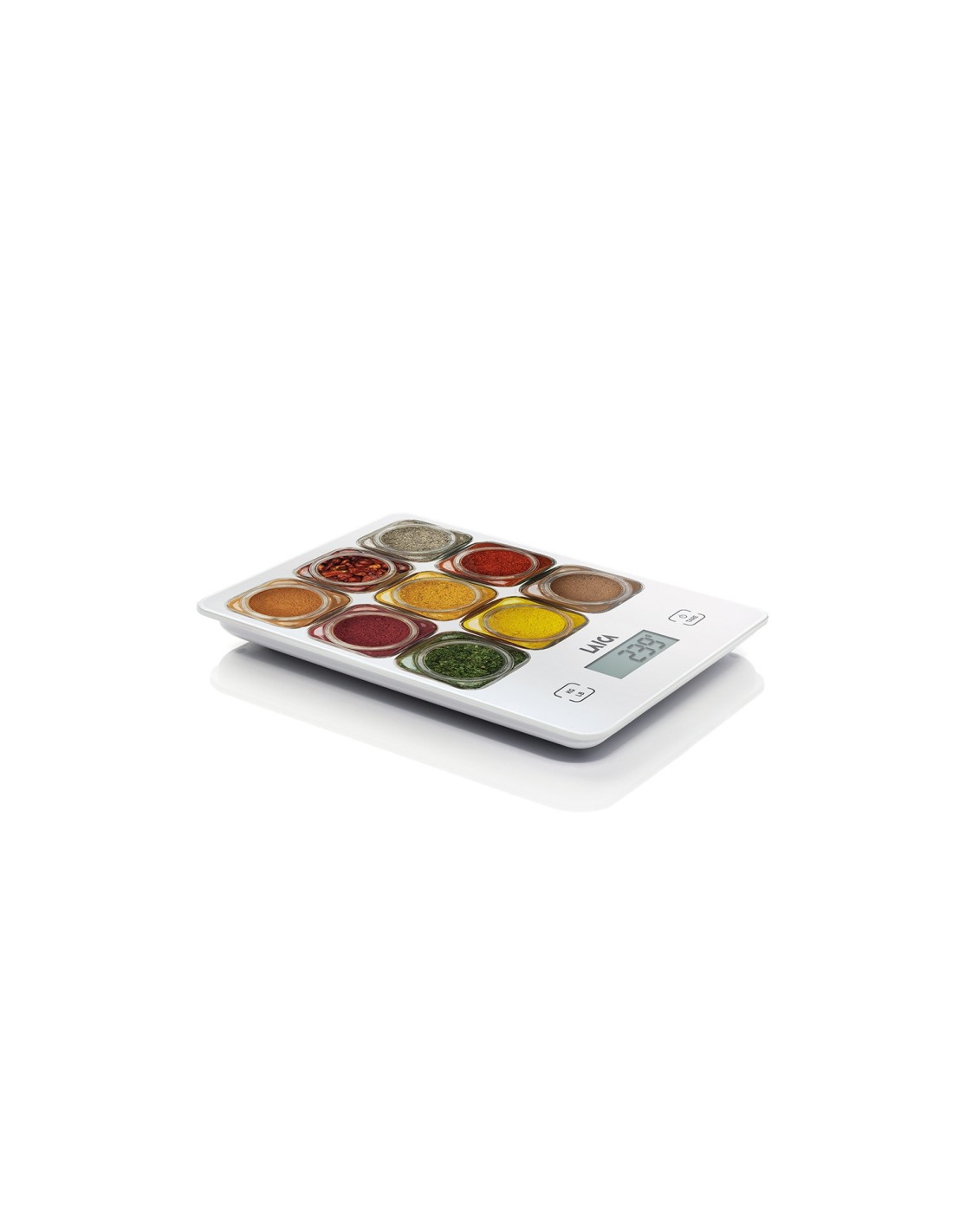 Laica KS1040 báscula de cocina Multicolor, Blanco Encimera Rectángulo Báscula electrónica de cocina