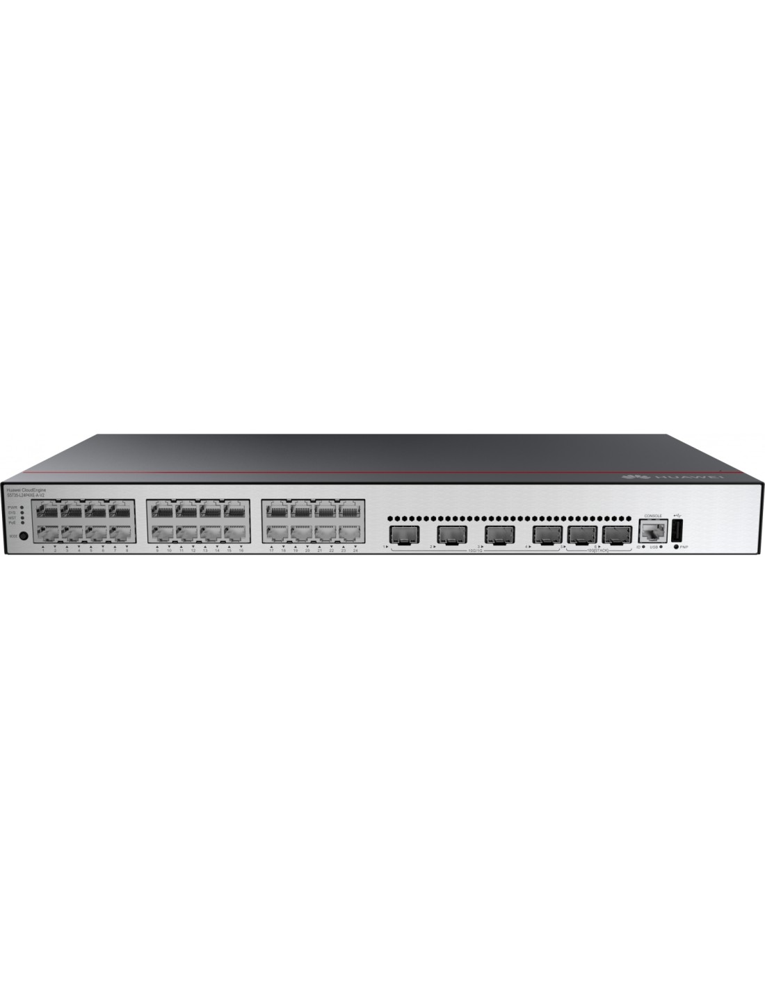 Huawei CloudEngine S5735-L24P4XE-A-V2 Gestionado L3 Gigabit Ethernet (10/100/1000) EnergÍ­a sobre Ethernet (PoE) 1U Negro, Plata