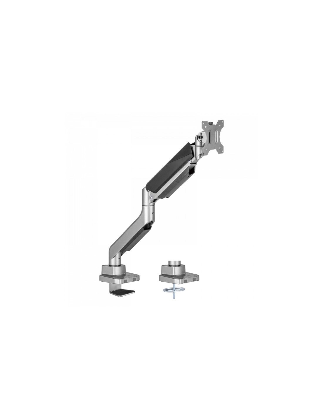 V7 DM1HDS soporte para monitor 124,5 cm (49") Negro, Plata Escritorio