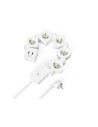 Hama Regleta 5 Tomas 2XUSB Interruptor 1,4m Flexible Blanco snake