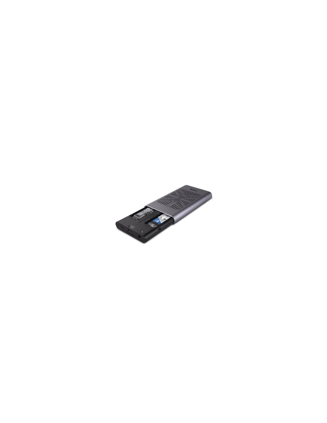 Lindy 43382 caja para disco duro externo Caja externa para unidad de estado sólido (SSD) Plata M.2