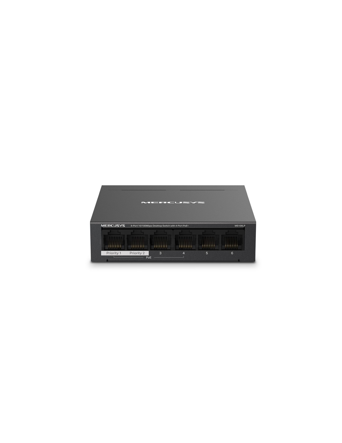 Mercusys MS106LP switch Gestionado Fast Ethernet (10/100) EnergÍ­a sobre Ethernet (PoE) Negro