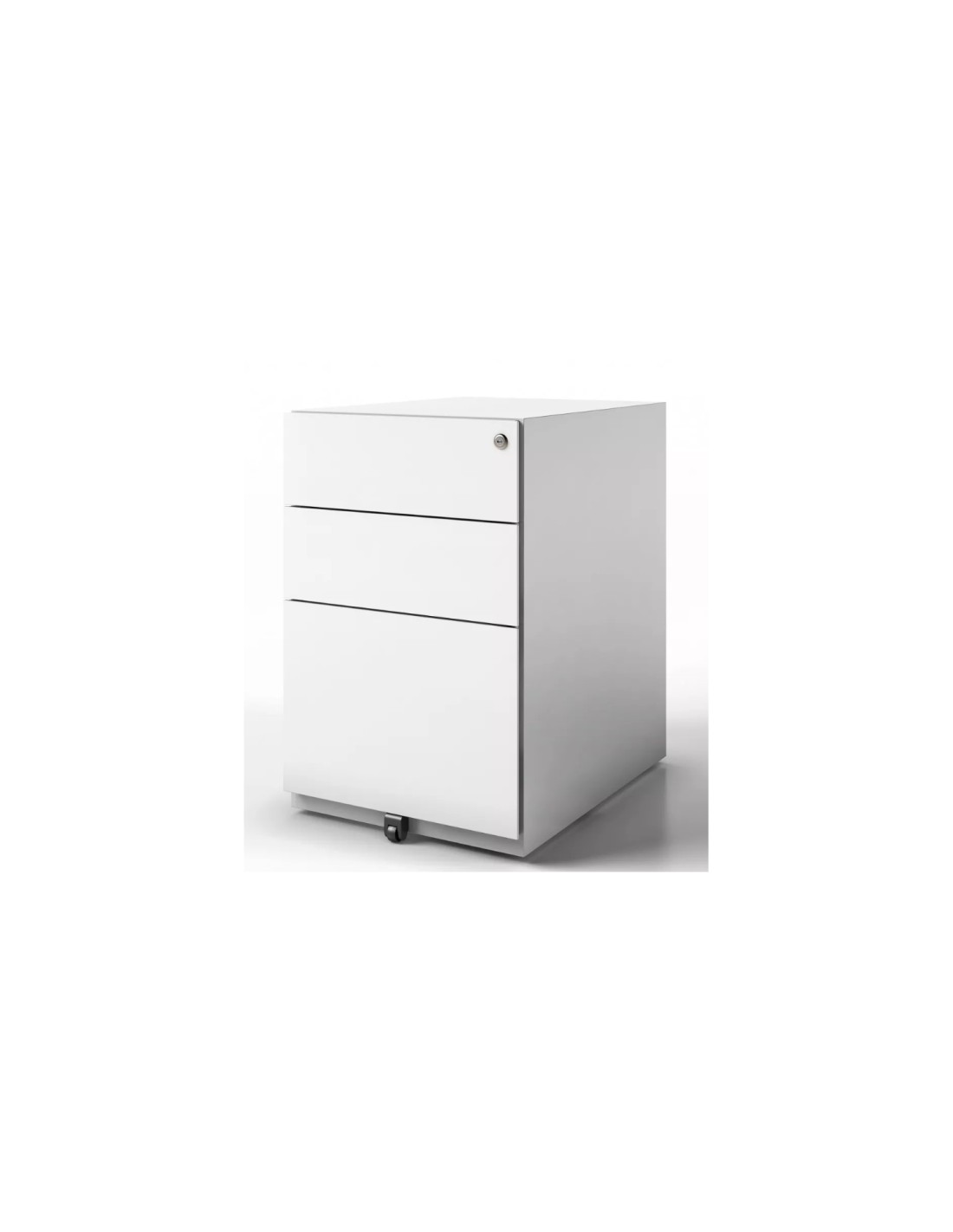 Cajonera NOTE Bisley  2 cajones plano  y un cajón archivo Móvil 64,5H x42 blanco