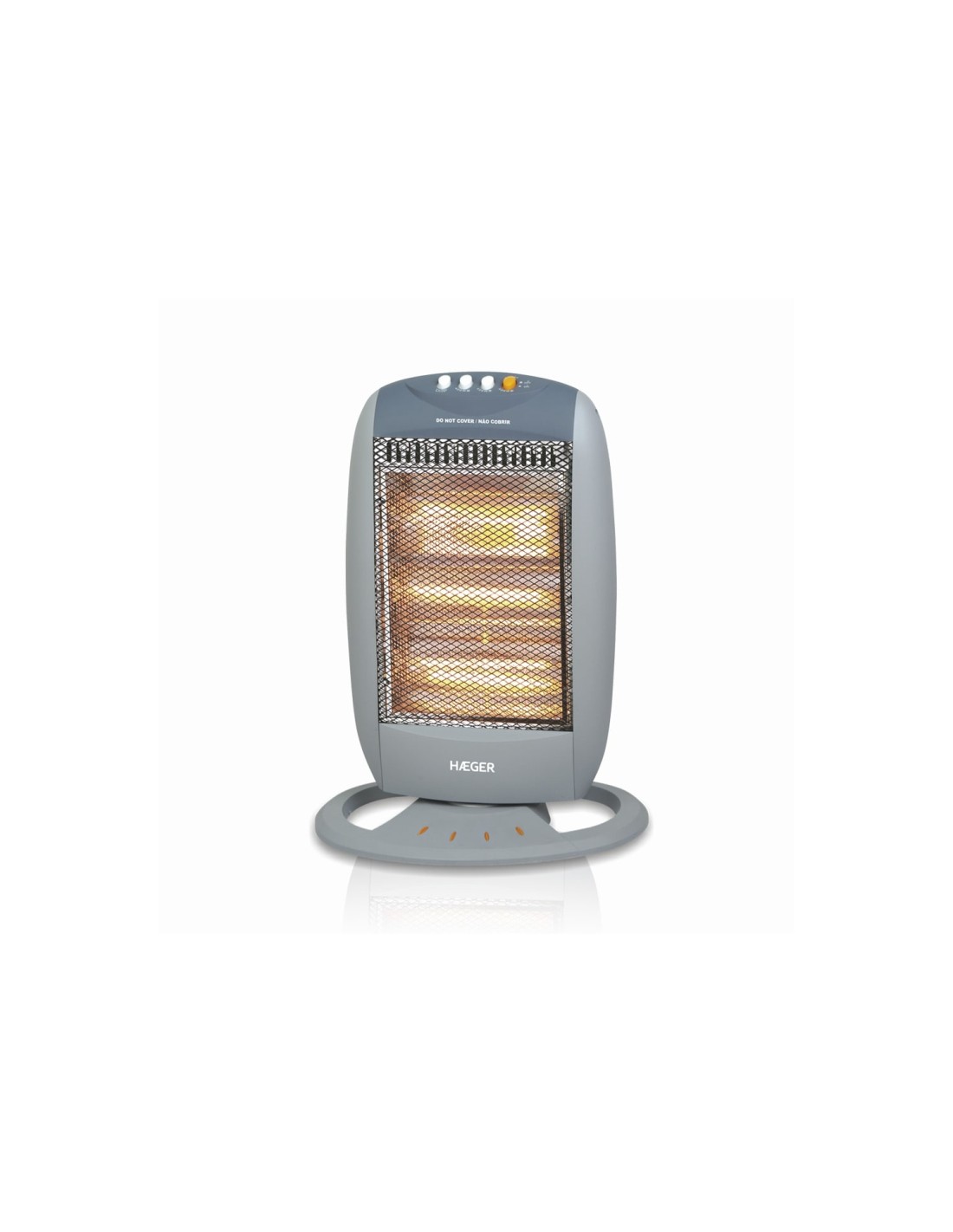 Haeger Halo 1200 Plus Interior Gris 1200 W Calefactor eléctrico halógeno
