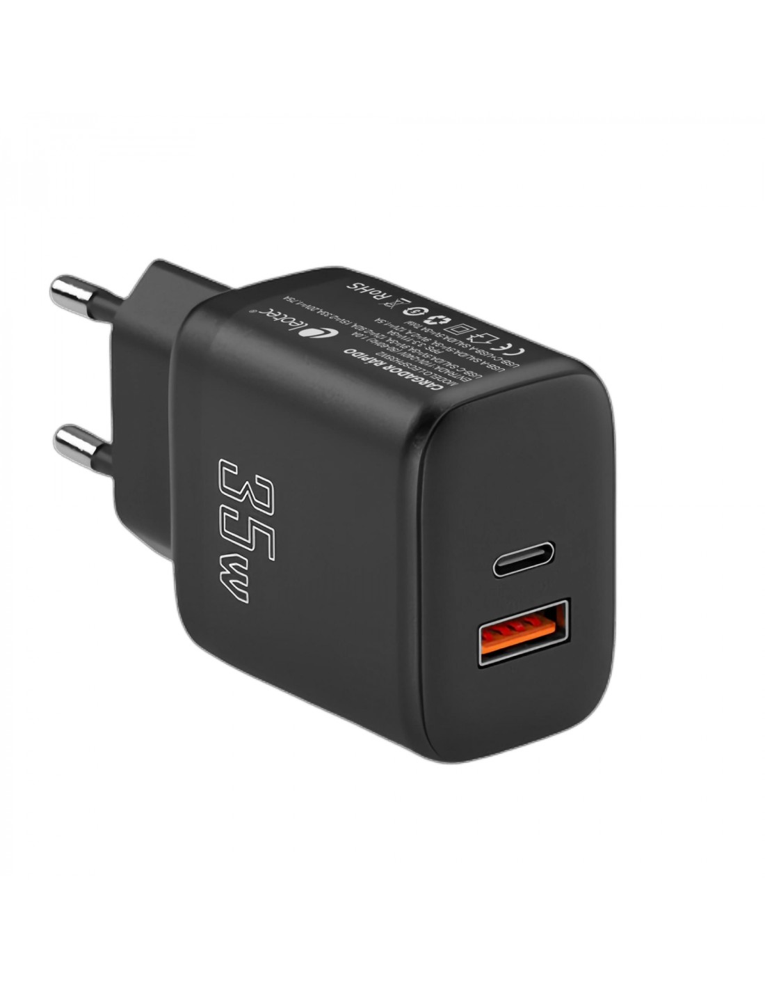 Leotec LECSPH35W2K cargador de dispositivo móvil Universal Negro Corriente alterna Carga rápida Interior