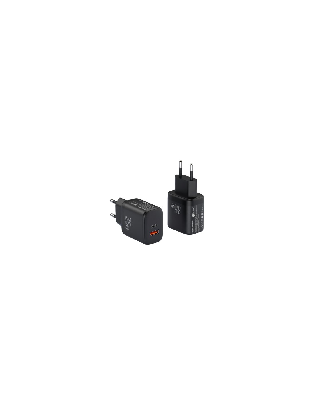 Leotec LECSPH35W2K cargador de dispositivo móvil Universal Negro Corriente alterna Carga rápida Interior