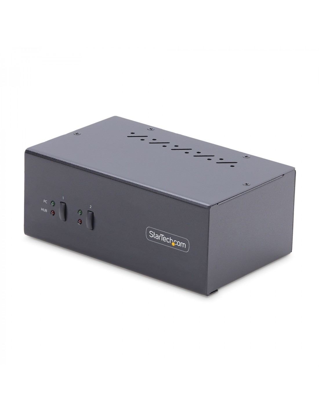StarTech.com Switch KVM de 2 Puertos DisplayPort para 2 Monitores - Conmutador KVM 4K60Hz - Hub Ladrón 2x USB 5Gb - Hub 2x USB 2