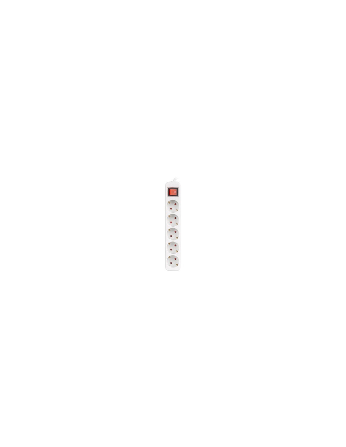 Lanberg PS1-05F-0300-W base múltiple 3 m 5 salidas AC Interior Blanco