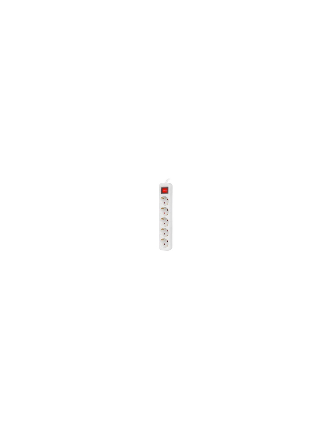 Lanberg PS1-05F-0300-W base múltiple 3 m 5 salidas AC Interior Blanco