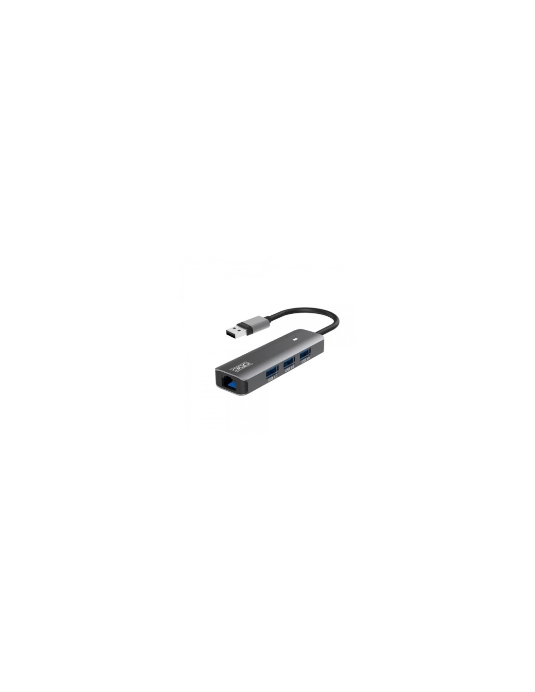 3GO HUB37PETH2 base para portátil y replicador de puertos Alámbrico USB 3.2 Gen 1 (3.1 Gen 1) Type-A Gris