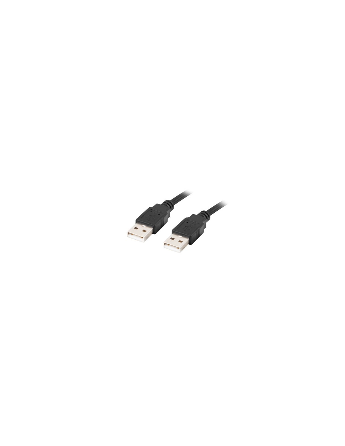 Lanberg CA-USBA-20CU-0010-BK cable USB 1 m USB 2.0 Negro