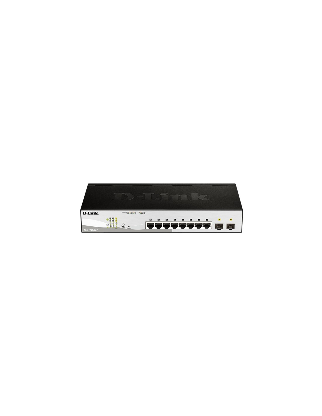 D-Link DGS-1210-08P Gestionado L2 Gigabit Ethernet (10/100/1000) EnergÍ­a sobre Ethernet (PoE) Negro