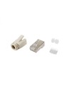 Equip 121182 conector RJ-45 Acero inoxidable, Transparente, Blanco