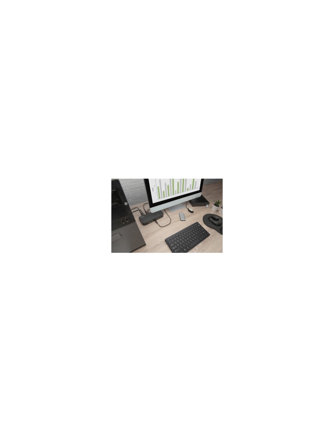 Digitus Conmutador KVM, 2 puertos, 4K60Hz, 2 DP in, 1 DP/HDMI out