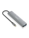 AISENS Hub USB 3.2 Gen1 5G USB-C, USB-C/M-1xUSB-C PD100W/H-1xUSB-C/H-3xUSB-A/H, Gris, 15cm