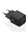 AISENS Cargador GaN 35W, 1xUSB-C PD3.0 QC4.0, Negro