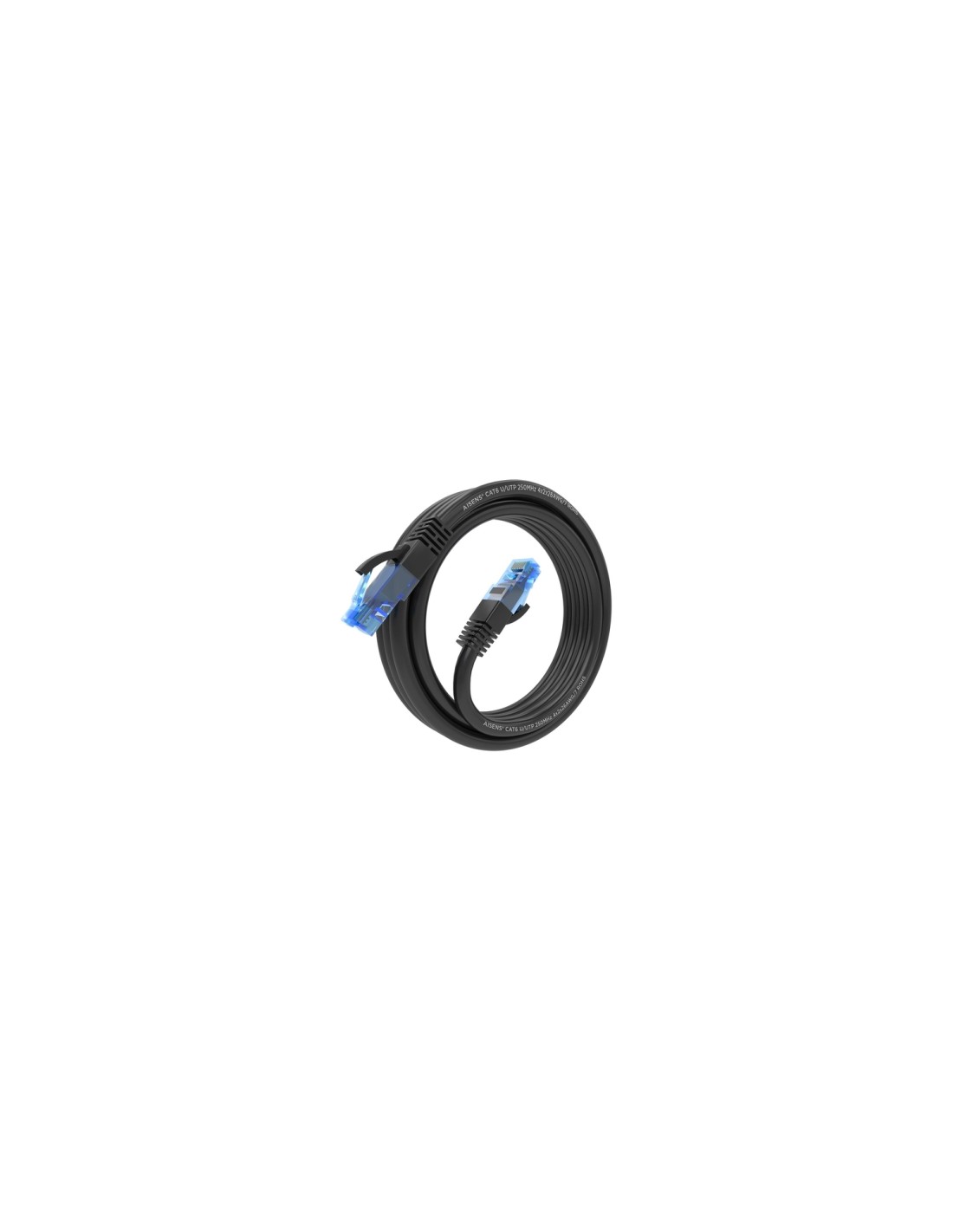 AISENS Cable De Red Latiguillo RJ45 Cat.6 UTP AWG26 CCA, Negro, 3.0 m