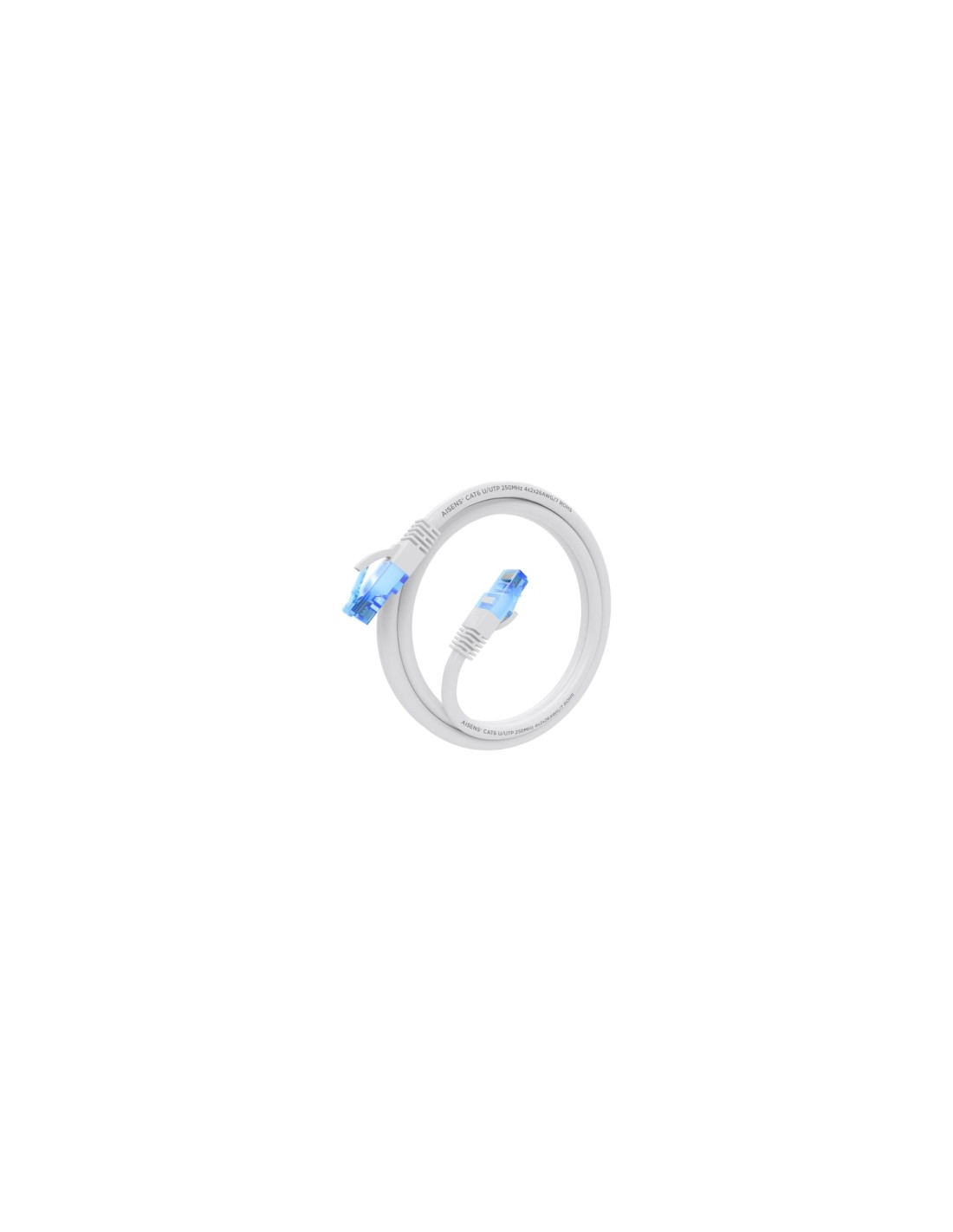 AISENS Cable De Red Latiguillo RJ45 Cat.6 UTP AWG26 CCA, Blanco, 1.0 m
