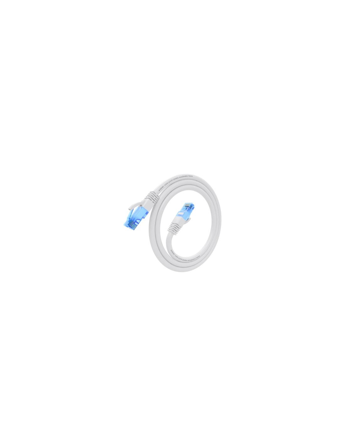 AISENS Cable De Red Latiguillo RJ45 Cat.6 UTP AWG26 CCA, Blanco, 0.75 m