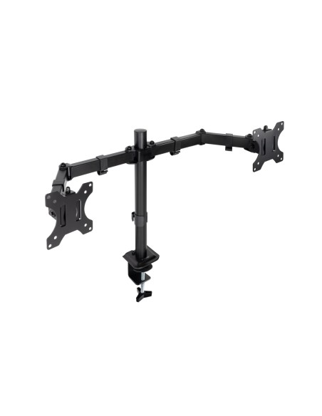 TooQ Soporte de Mesa para 2 Pantallas 17"-27", Negro