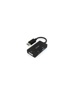 AISENS Conversor Displayport V1.2 a VGA/DVI/HDMI, DP 1.2/M-VGA/H-DVI/H-HDMI/H 4K, Negro, 15cm 2