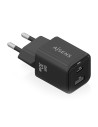 AISENS Cargador Gan 30W, 1xUSB-C PD3.0 QC4.0, 1xUSB-A QC3.0, Negro