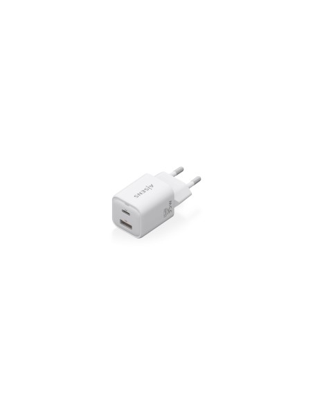 AISENS Cargador Gan 35W, 1xUSB-C PD3.0 QC4.0, 1xUSB-A QC3.0, Blanco