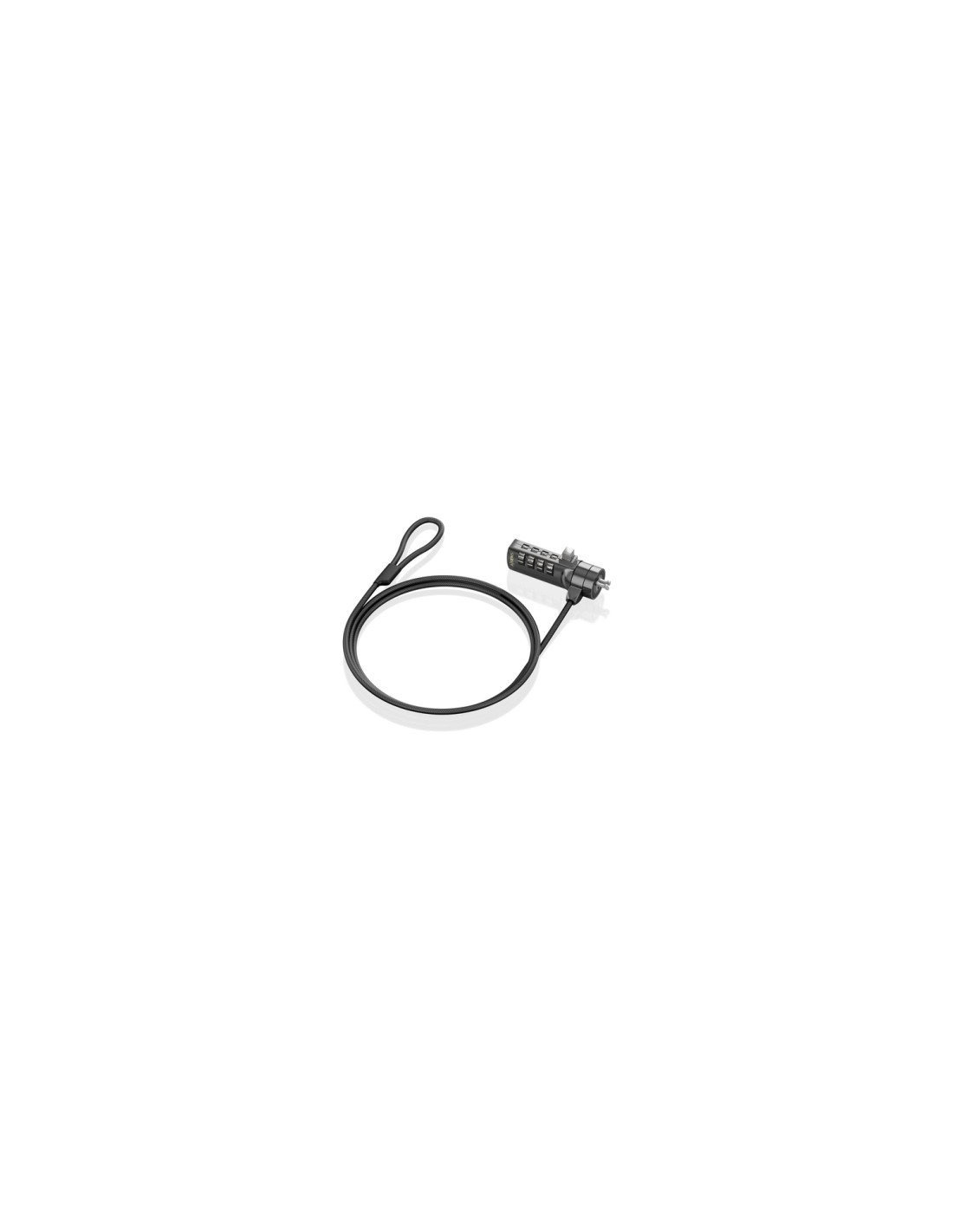 AISENS Cable de seguridad con cerradura de combinación para Ordenador, Monitor, Portátil 1.5m