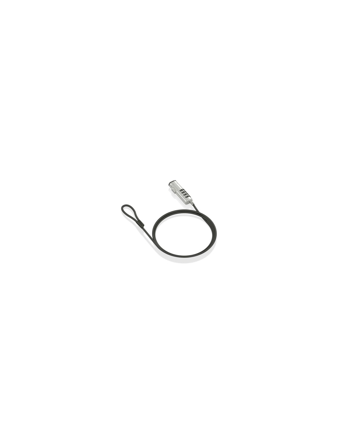 AISENS Cable de Seguridad tipo NANO con cerradura de combinación para ordenador, monitor, portátil 1.5m