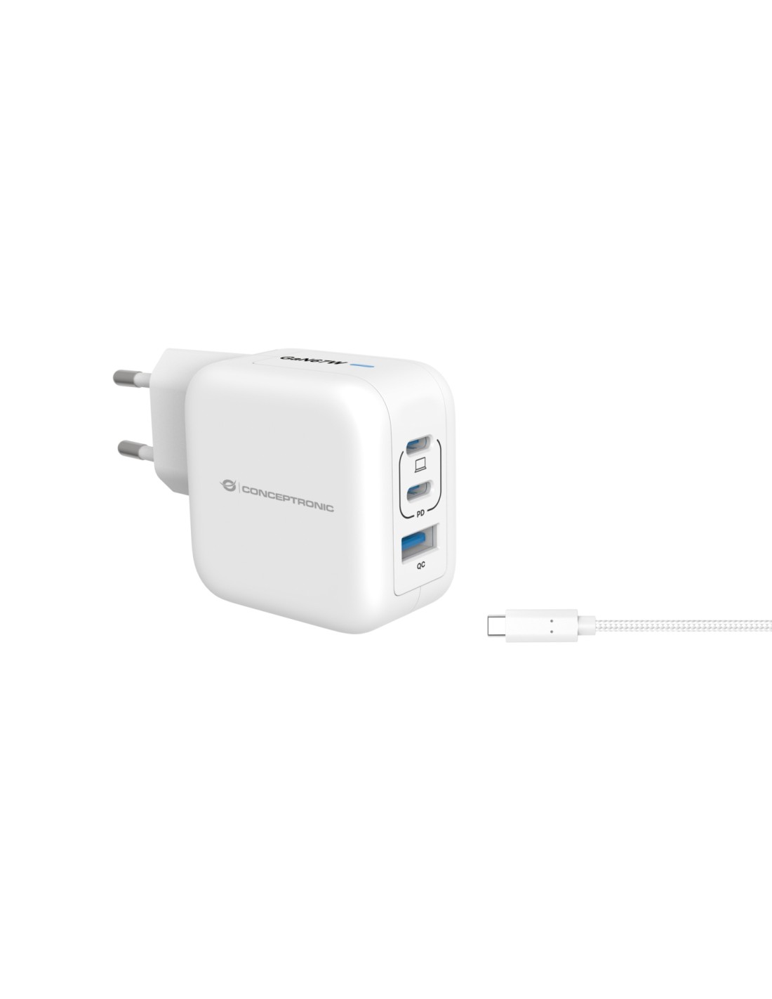 Conceptronic ALTHEA17W cargador de dispositivo móvil Universal Blanco Corriente alterna Carga rápida Interior