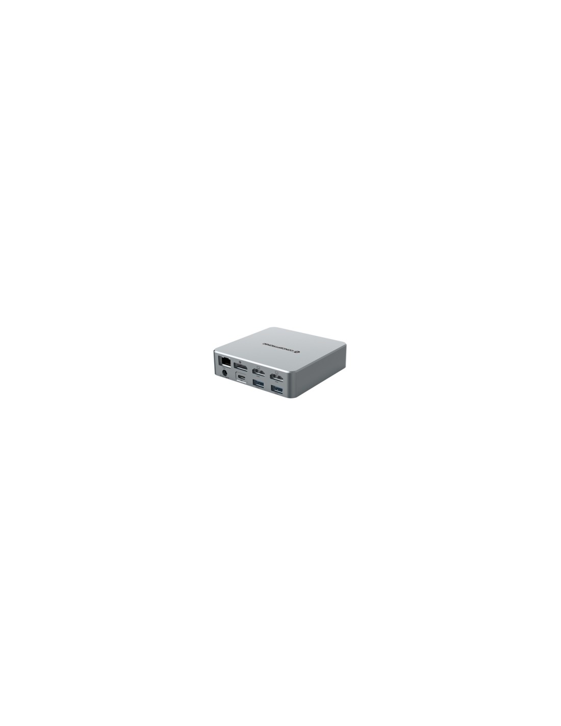 Conceptronic DONN25G base para portátil y replicador de puertos Alámbrico USB 3.2 Gen 2 (3.1 Gen 2) Type-C Plata